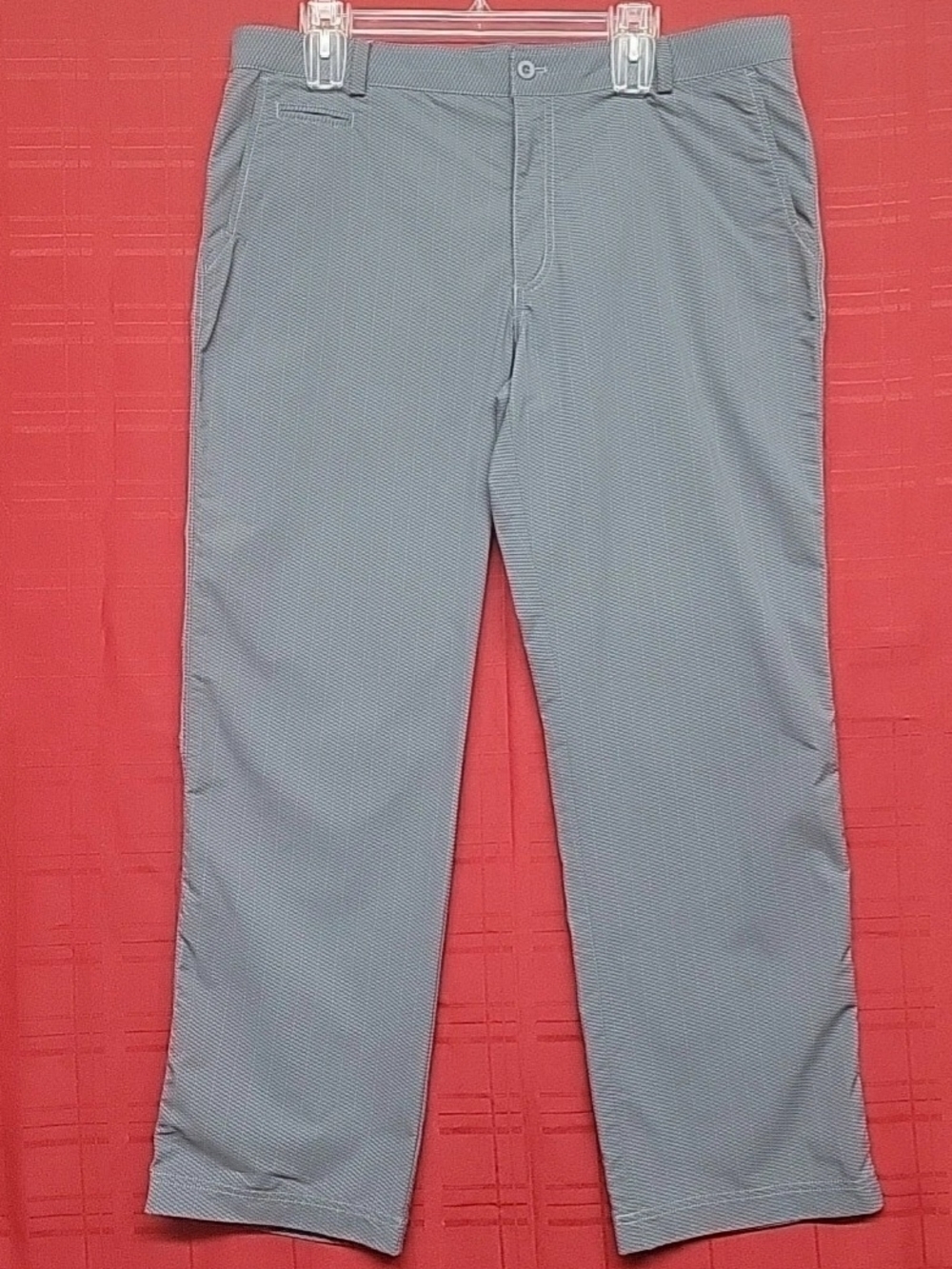 Men Nike Golf Tour Performance Dri Fit Chino Pants Size 37X29.5" Gray GeoGraphic
